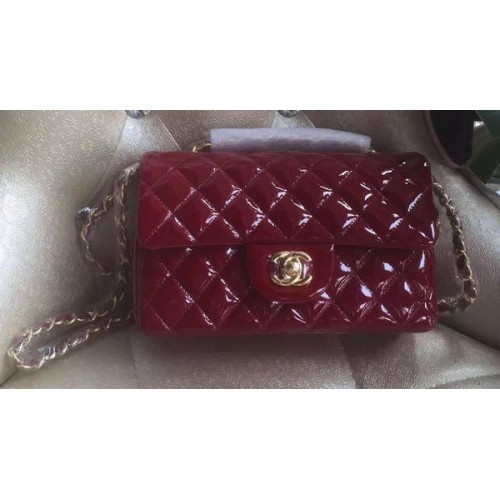 Chanel Mini Classic Flap Bag Original Patent A1116 Wein