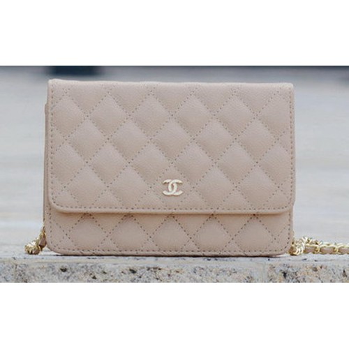 Chanel Mini Flap Bag Apricot Cannage Muster A33814 Gold
