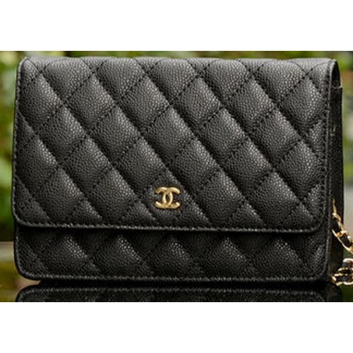 Chanel Mini Flap Bag Schwarz Cannage Muster A33814 Gold
