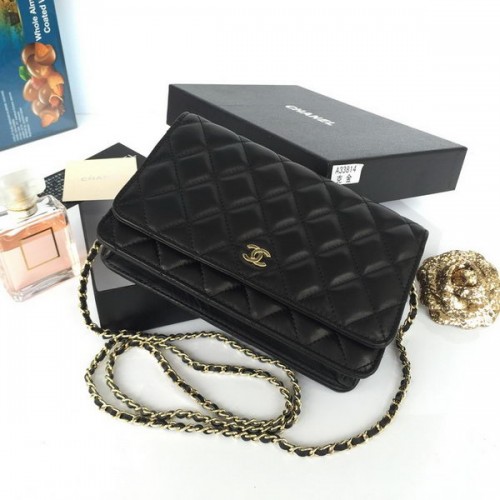 Chanel Mini Flap Bag Schwarz Original Schaffell A33814 Gold