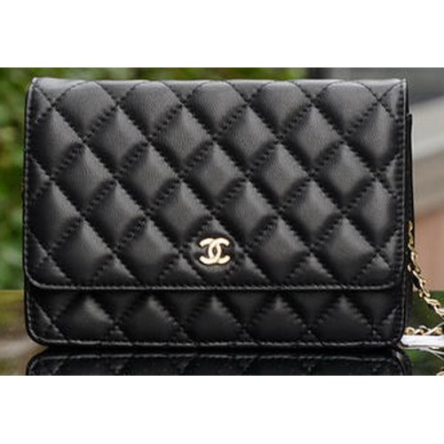 Chanel Mini Flap Bag Schwarzes Schafsleder A33814 Gold
