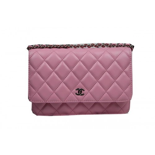 Chanel Mini Flap Bag CHA33814 Rosa Original Schafsleder Silber