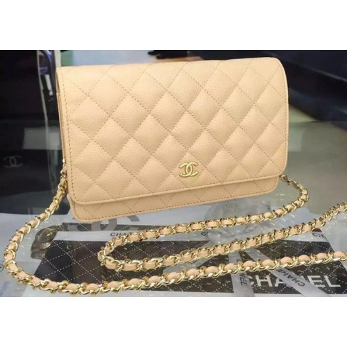 Chanel Mini Flap Bag Cannage Muster A8373 Aprikose