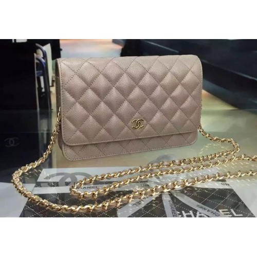 Chanel Mini Flap Bag Cannage Muster A8373 Grau