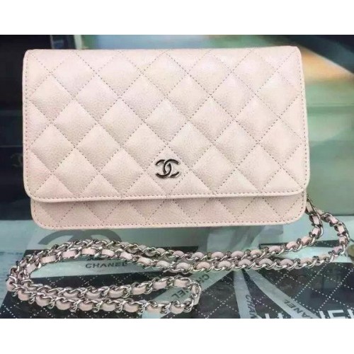 Chanel Mini Flap Bag Pink Cannage Muster A8373 Silber