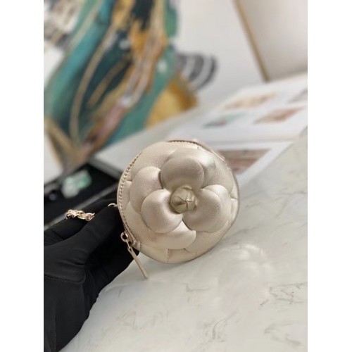 Chanel Mini Umhängetasche Original Leder 82121 Hellgold