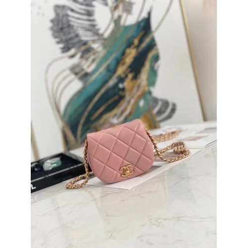 Chanel Mini Flap Umhängetasche Original Leder AP2344 rosa