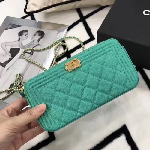 Chanel Mini Umhängetasche Cannage Muster A94452 Grün