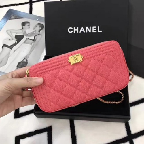 Chanel Mini Umhängetasche Cannage Muster A94452 Pink