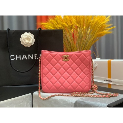 Chanel Mini-Umhängetasche Lammleder&goldfarbenes Metall AS3259 rose