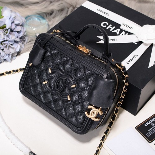 Chanel Mini Kosmetikkoffer Original A93342 Schwarz