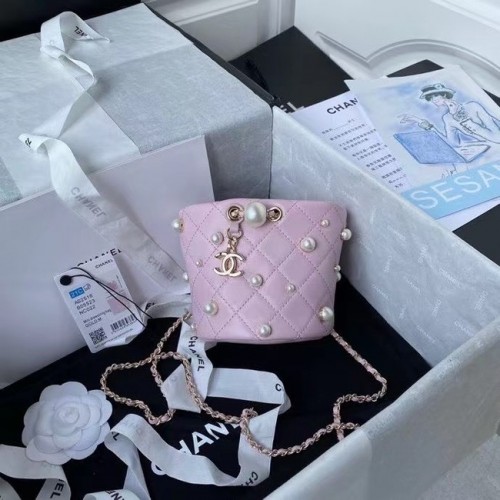 Chanel Mini-Tasche mit Kordelzug AS2518 rosa