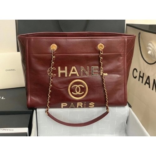 Chanel Einkaufstasche A67001 Burgund