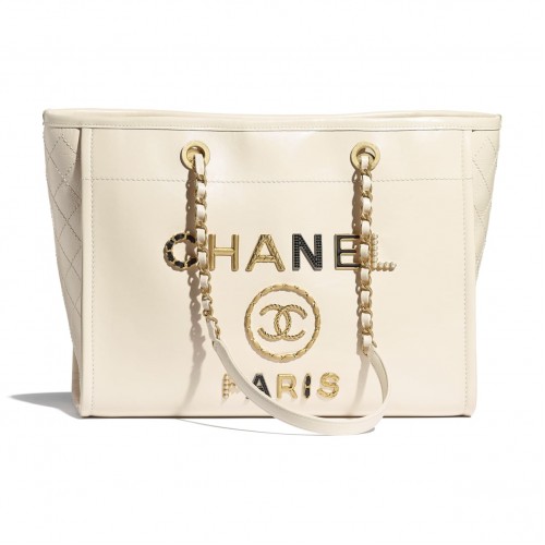Chanel Einkaufstasche A67001 Ecru
