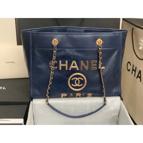 Chanel Einkaufstasche A67001 Königsblau