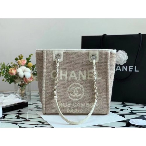 Chanel kleine Einkaufstasche A66940 Creme