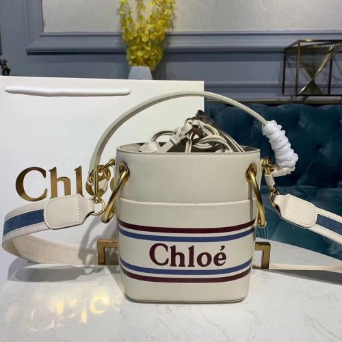 Chloe Roy Mini Bucket Bag Glattleder 3S508 Weiß