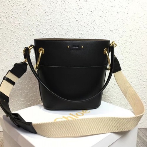 Chloe Roy Mini Glattleder Bucket Bag S126 schwarz