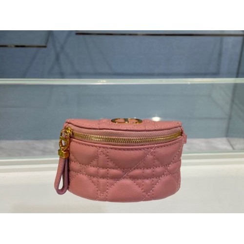 ABNEHMBARE DIOR CARO HALBMOND-MÜNZGELDBÖRSE S5033U PINK
