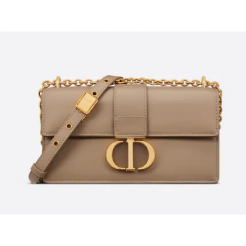 DIOR 30 MONTAIGNE EAST-WEST TASCHE MIT KETTE Kalbsleder M9334 Haselnuss