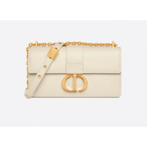 DIOR 30 MONTAIGNE EAST-WEST TASCHE MIT KETTE Kalbsleder M9334 Latte