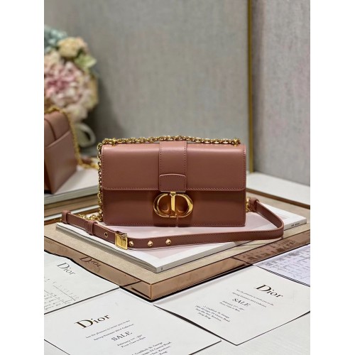 DIOR 30 MONTAIGNE EAST-WEST TASCHE MIT KETTE Kalbsleder M9334 Rosa