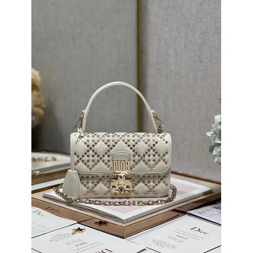 DIOR TASCHE Lucky Star Cannage Lammleder C2628 Latte