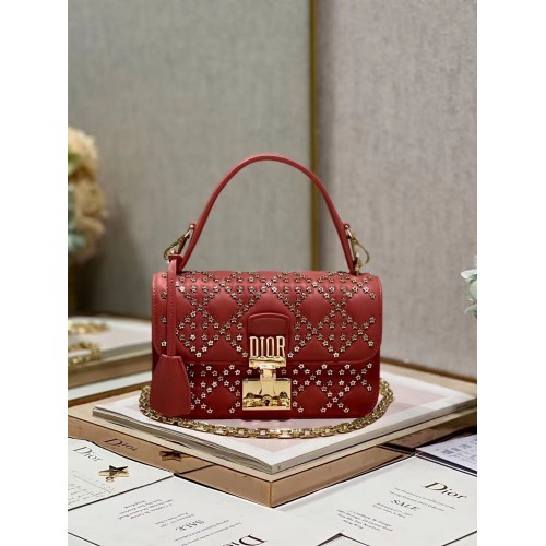 DIOR TASCHE Lucky Star Cannage Lammleder C2628 rot