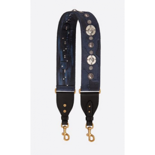 DIOR BLUE MULTICOLOR CAMOUFLAGE VOLLSTICKIGES ARMBAND M928