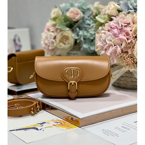 DIOR BOBBY EAST-WEST BAG Box Kalbsleder M9317S Braun