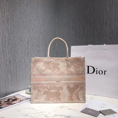 DIOR BOOK TOTE BAG AUS BESTICKTEM LEINWAND M929 Beige
