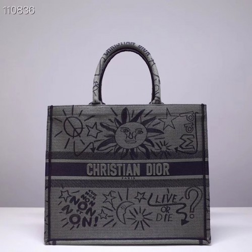DIOR BOOK TOTE BAG AUS BESTICKTEM LEINWAND M1286ZJOE