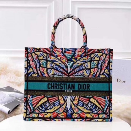DIOR BOOK TOTE BAG AUS BESTICKTEM LEINWAND M1286ZBD