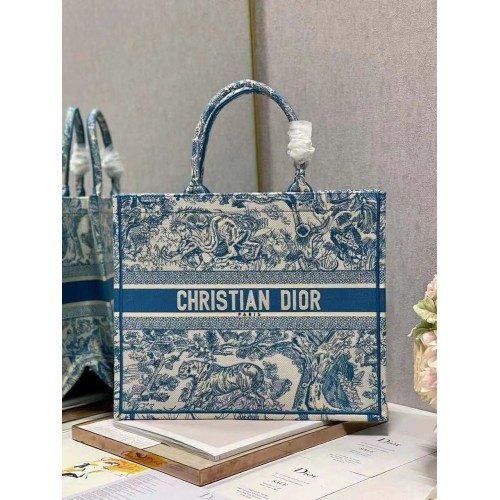 DIOR BOOK TOTE Stickerei C1286-6 blau