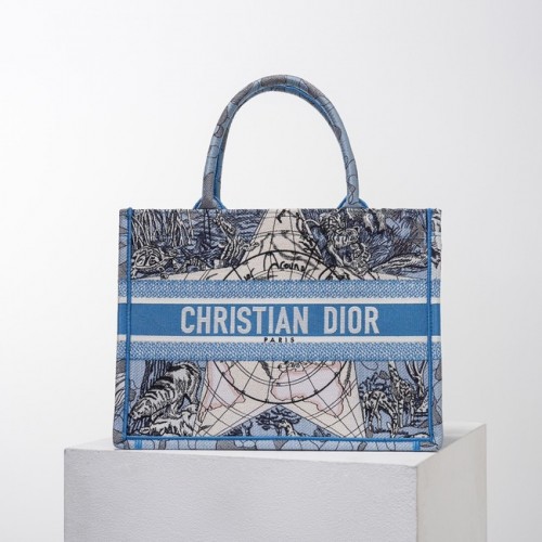 DIOR BOOK TOTE Stickerei C1287-23 blau