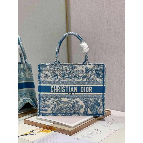 DIOR BOOK TOTE Stickerei C1287-26 blau