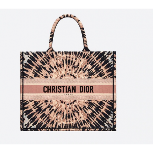 DIOR BOOK TOTE Mehrfarbige Krawatte Dior-Stickerei M1286ZJA