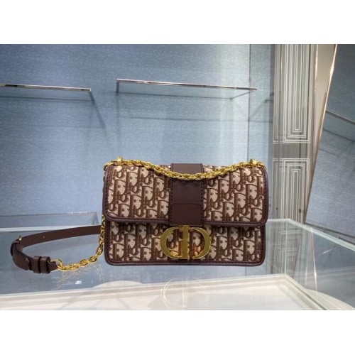 DIOR BOOK TOTE SMALL Schräg bestickt C9008 Braun