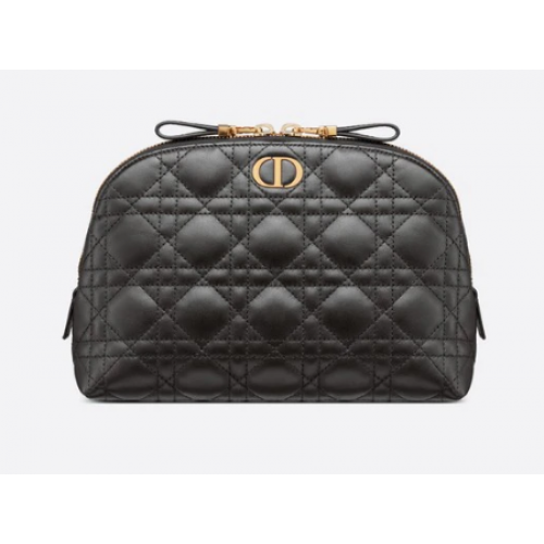 DIOR CARO SCHÖNHEITSTASCHE Cannage Lammleder S5047 schwarz
