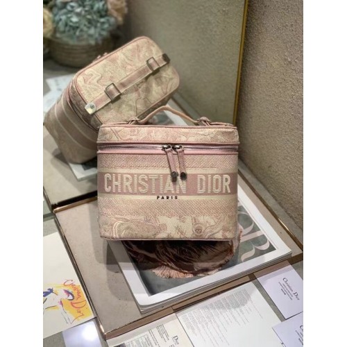 DIOR DIORTRAVEL Kosmetikkoffer pink Dior Oblique Stickerei S5480VR