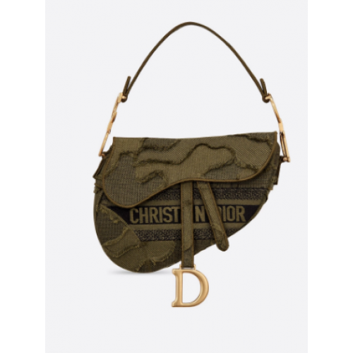 DIOR GRÜNE SATTELTASCHE MIT CAMOUFLAGE M0446C
