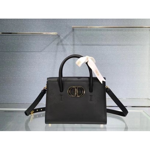 DIOR MEDIUM ST HONORE TOTE Genarbtes Kalbsleder M9321UMBA schwarz