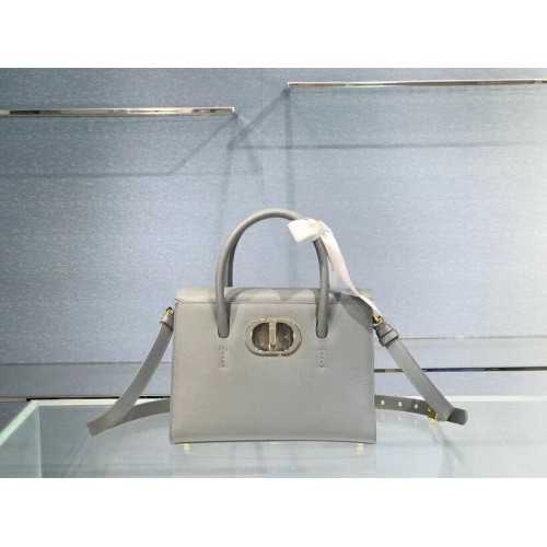 DIOR MEDIUM ST HONORE TOTE Genarbtes Kalbsleder M9321UMBA grau