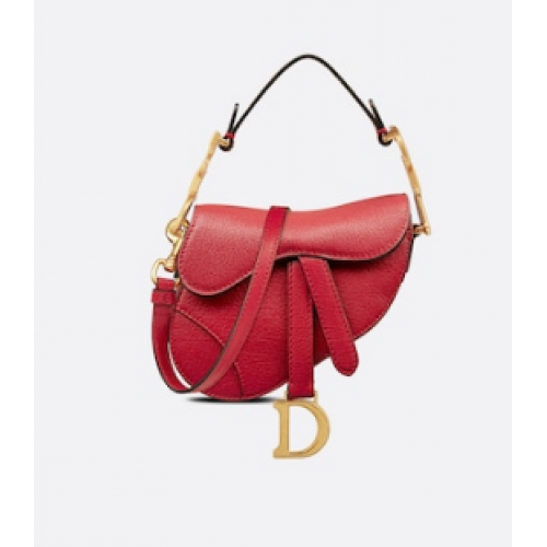 DIOR MICRO SATTELTASCHE Antikes Ziegenleder S5685CC rot