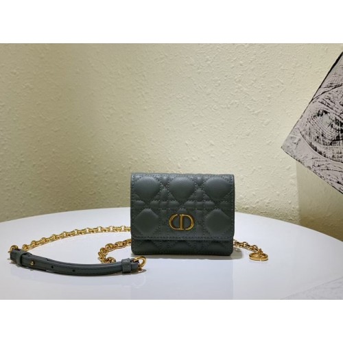 DIOR MINI BOBBY BAG Farbverlauf Cannage Lammleder C0952 grau