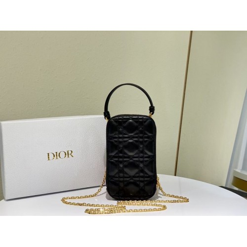 DIOR MINI BOBBY BAG Farbverlauf Cannage Lammleder C0955 schwarz