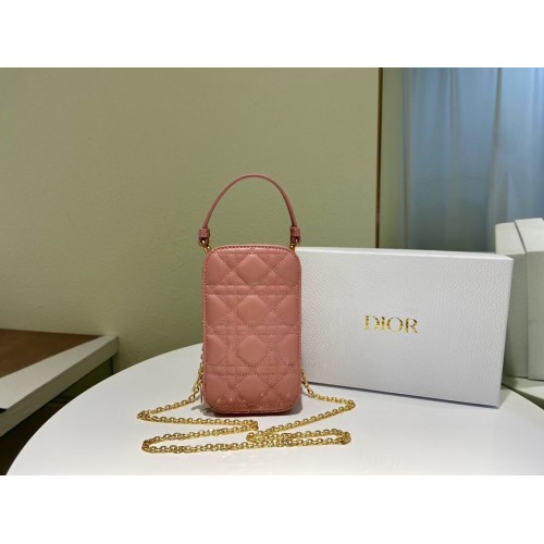 DIOR MINI BOBBY BAG Farbverlauf Cannage Lammleder C0955 Rosa