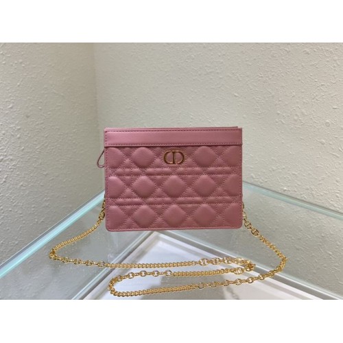 DIOR MINI BOBBY BAG Farbverlauf Cannage Lammleder C4106 rosa