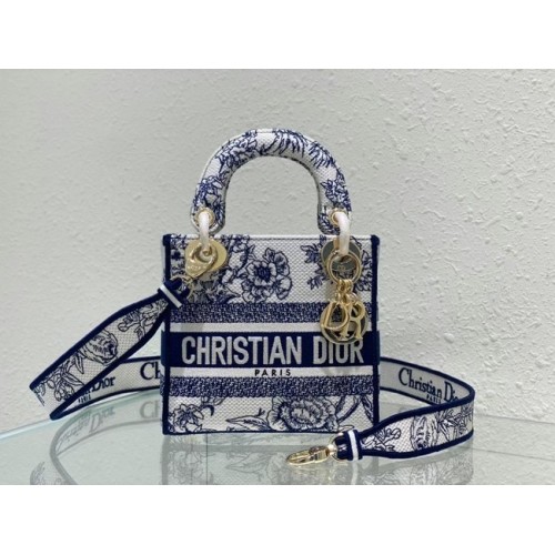 DIOR MINI LADY D-LITE TASCHE Stickerei M0500BZ-2