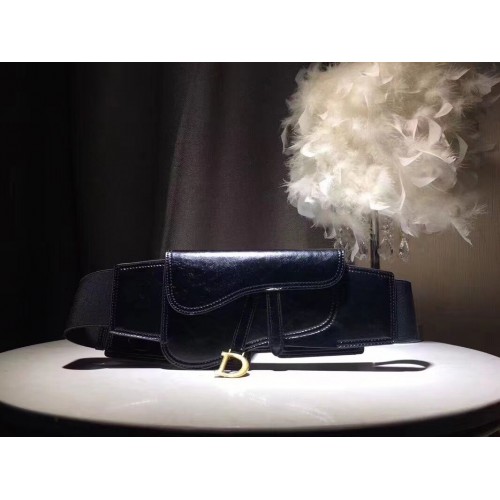DIOR Original Sattelgürteltasche aus Leder M9021 Schwarz